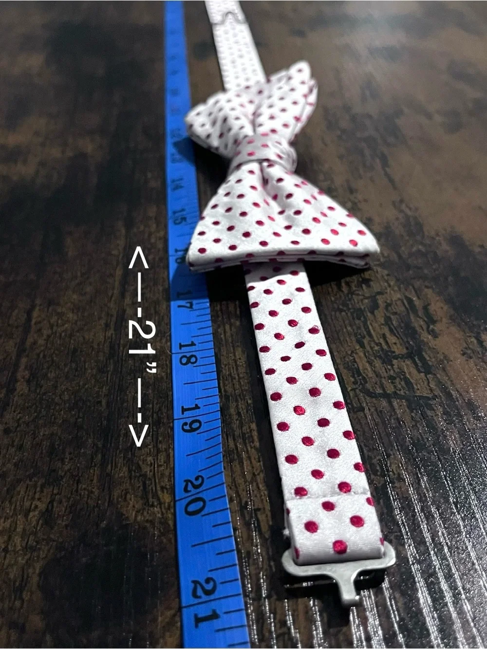 croft & barrow White Bow Tie with Red Polka Dots
